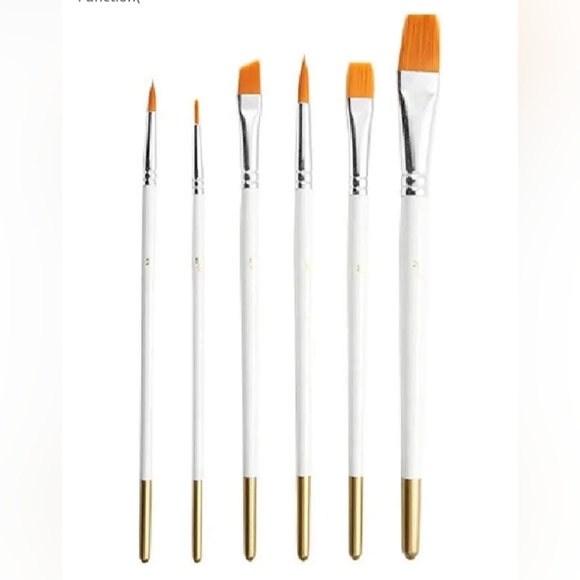 6Pcs/Set Wooden Handle Watercolor Paint Pen Paint Brushes Supplies Drawing Art - Picture 2 of 8